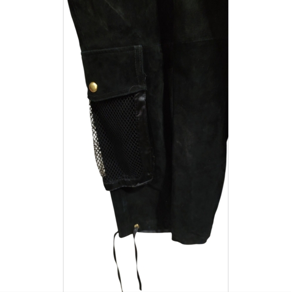 Wilsons Leather Maxima Black Suede Sleeveless Jumpsuit Size XL - Picture 4 of 8